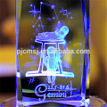 Cristal Laser 3D des Gémeaux, Douze Constellations, pour des cadeaux d&#39;anniversaire ou Souvenir